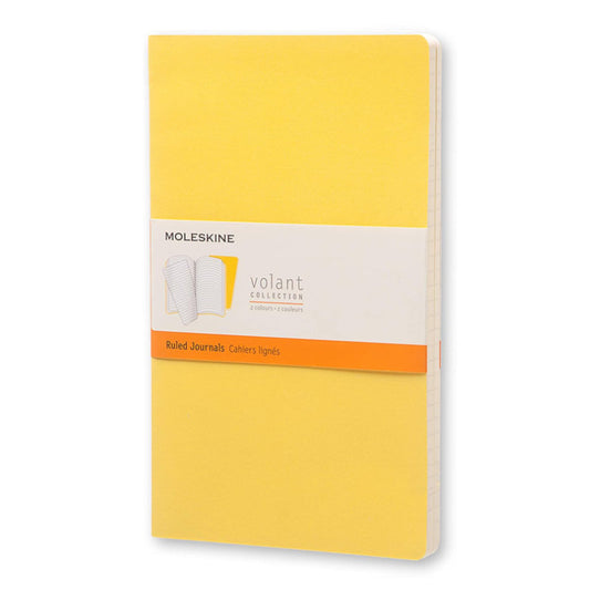 2 Cahiers Volant Pocket Lignés Jaune Moleskine