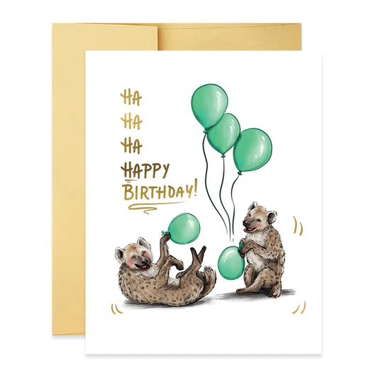 Carte postale d'anniversaire Ha-Ha-Ha-Hyena Birthday Good Juju Ink