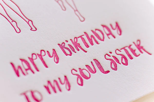 Carte postale d'anniversaire Soul Sister Birthday Good Juju Ink