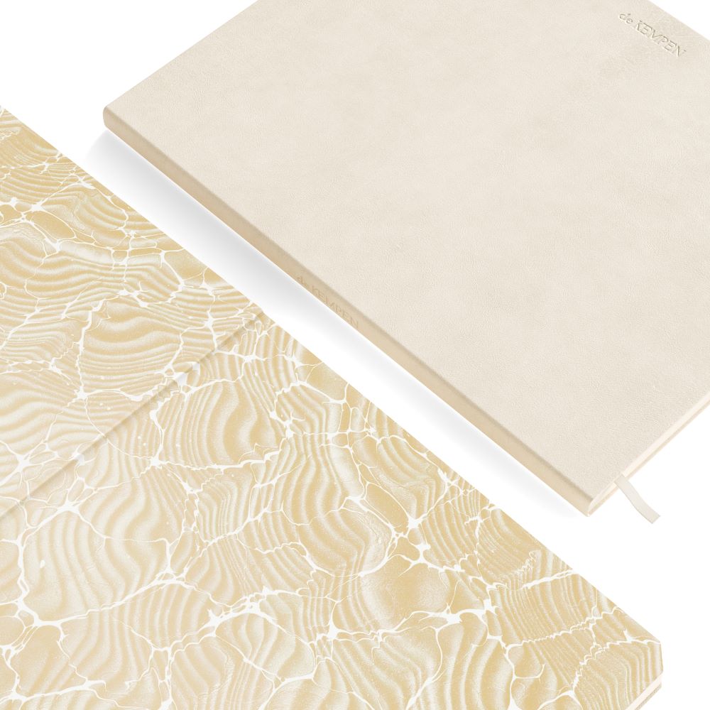 Carnet de Notes Large Pages Blanches Cotton Vanilla de KEMPEN