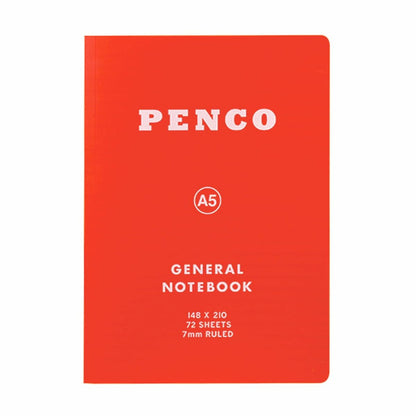 Carnet de Notes A5 Ligné Rouge Penco