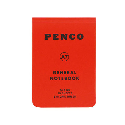 Carnet de Notes A7 à Carreaux Rouge Penco