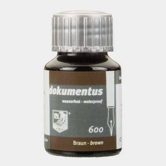 Encre pour Documents Marron 50ml Rohrer & Klingner