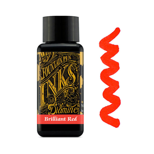 Encre pour Stylos-Plume Brilliant Red 30ml Diamine