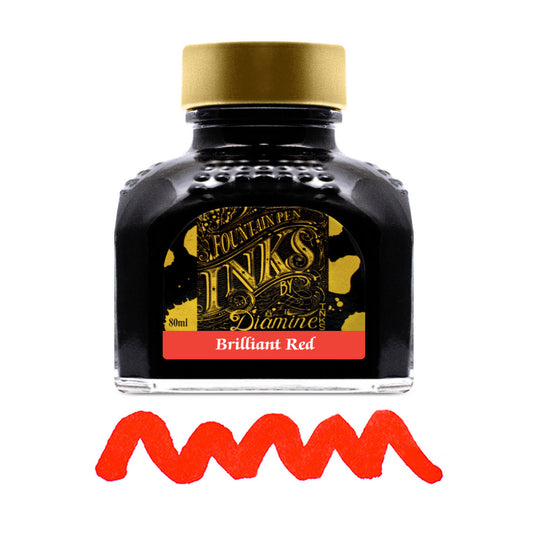 Encre pour Stylos-Plume Brilliant Red 80ml Diamine