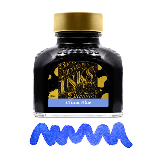 Encre pour Stylos-Plume China Blue 80ml Diamine