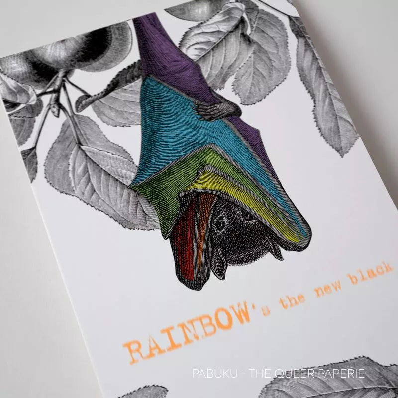 Carte de Vœux Rainbow’s Black Pabuku
