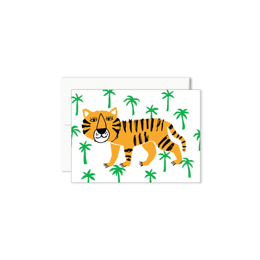 Paperole Carte de Voeux Miniature Tigre Mini