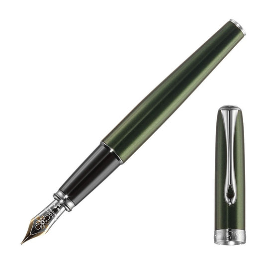 Stylo-Plume Excellence A2 Evergreen Chrome 14 Carats Diplomat