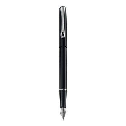 Stylo-Plume Traveller Noir Laqué Chrome Diplomat