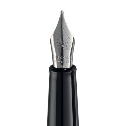 Stylo-Plume Traveller Noir Laqué Chrome Diplomat