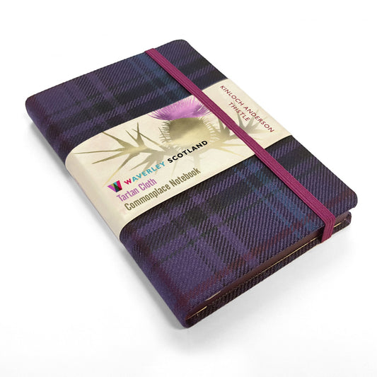 Carnet de Poche en Tissu Tartan Kinloch Anderson Thistle Waverley Scotland