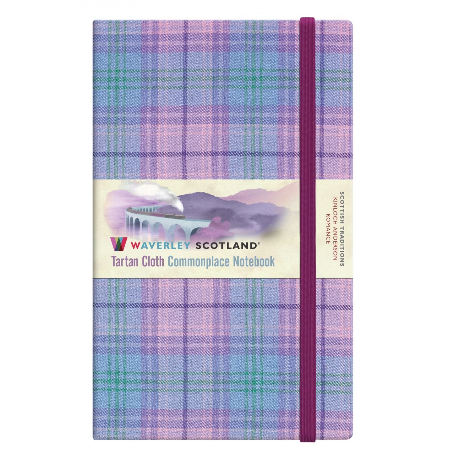 Carnet Grand Format en Tissu Tartan Kinloch Anderson Romance Waverley Scotland