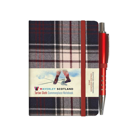 Carnet Mini + Stylo en Tissu Tartan Dress Waverley Scotland