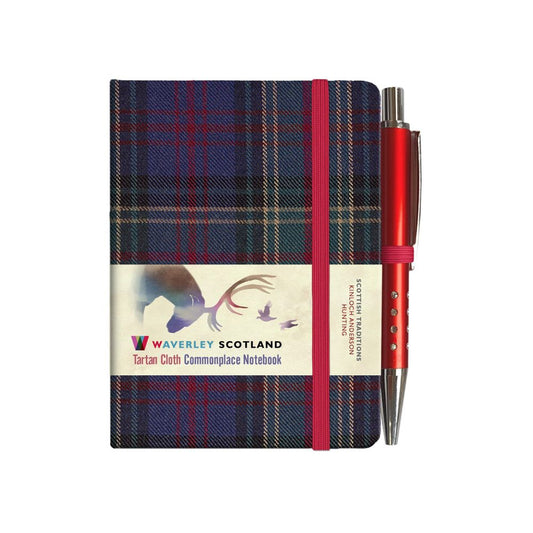 Carnet Mini + Stylo en Tissu Tartan Hunting Waverley Scotland