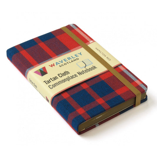 Carnet de Poche en Tissu Tartan Hamilton Red Waverley Scotland