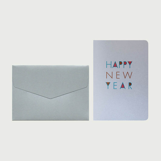 Carte de Voeux A6 Double Happy New Year Le Typographe