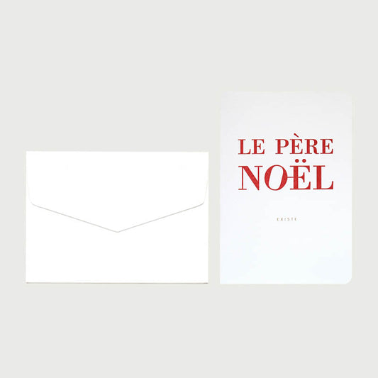 Carte de Voeux A6 Double Le Père-Noël Existe Le Typographe