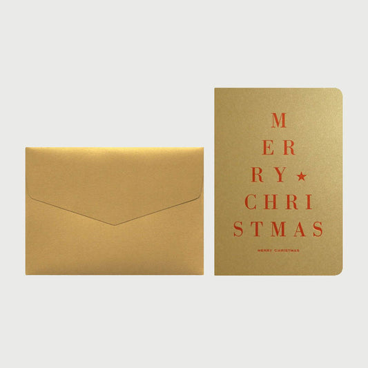 Carte de Voeux A6 Double Merry Christmas Le Typographe