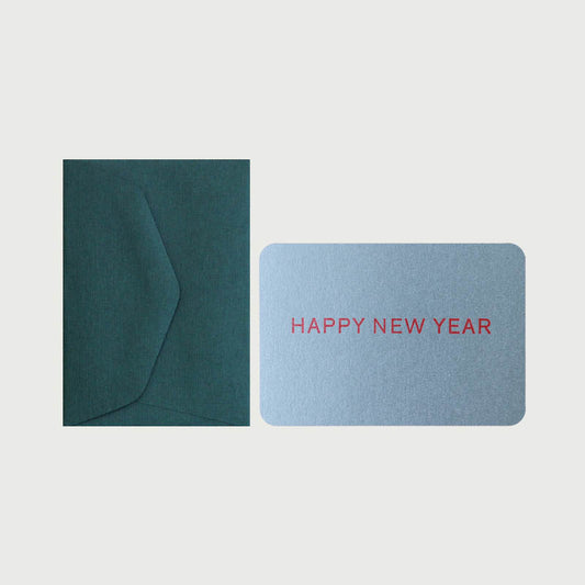 Mini-Carte de Voeux + Enveloppe Happy New Year Le Typographe