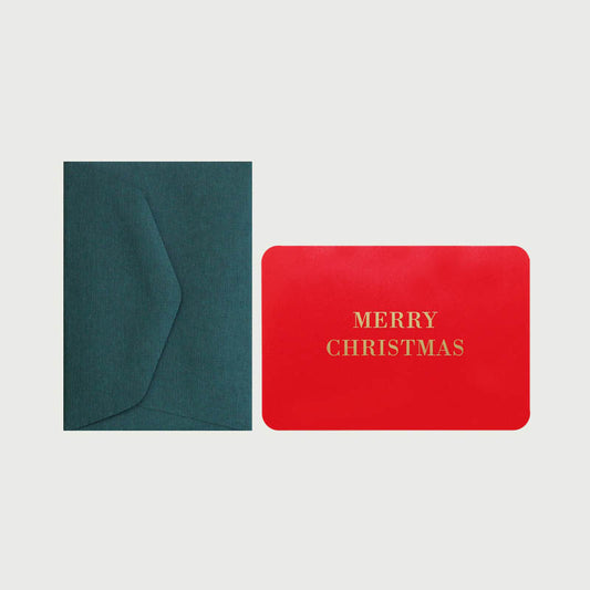 Mini-Carte de Voeux + Enveloppe Merry Christmas Le Typographe